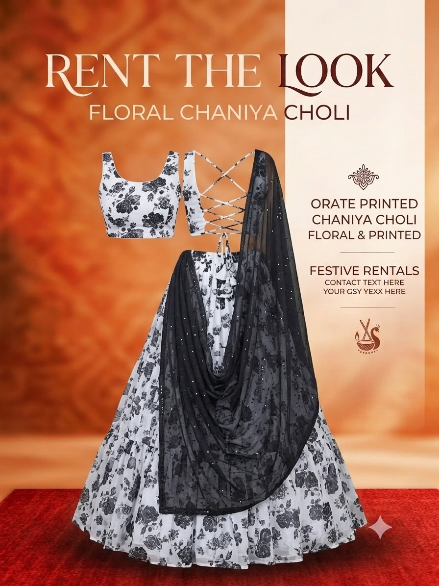 Sample 4, traditional Gujarati Chaniya Choli from Rent The Look